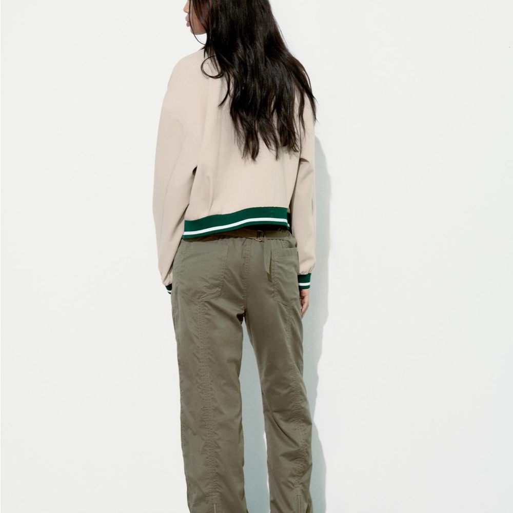 Zara size XL topstitched zipper pants